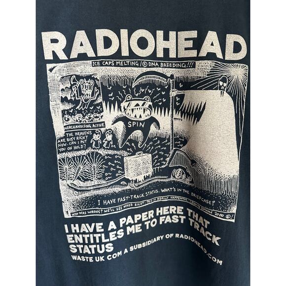Radiohead "Fast-Track" Vintage T-shirt Reprint Brockum Tag Single Stitch Shirt - Picture 3 of 7